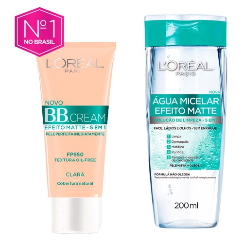 L`oréal Paris Kit Skin Care - Água Micelar + BB Cream Claro