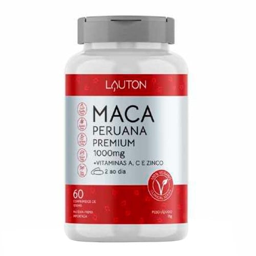 Suplemento Alimentar Maca Peruana Premium Lauton Nutrition 1000mg com 60 comprimidos