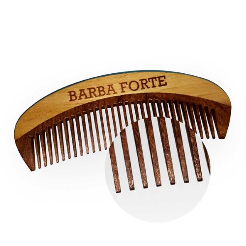 Pente em Madeira Barba Forte PT003 12cm com 1 unidade