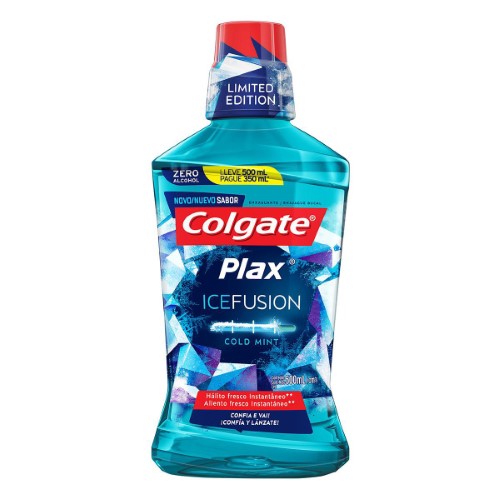 Enxaguante Bucal Colgate Plax Ice Fusion Cold Mint 500ml