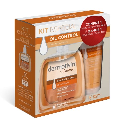 Dermotivin Oil Control Kit com Dois Sabonetes Líquidos