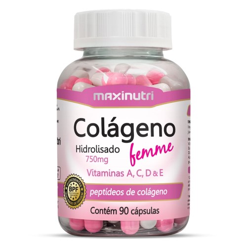 Colágeno Hidrolisado Femme 700mg Maxinutri 90 cápsulas