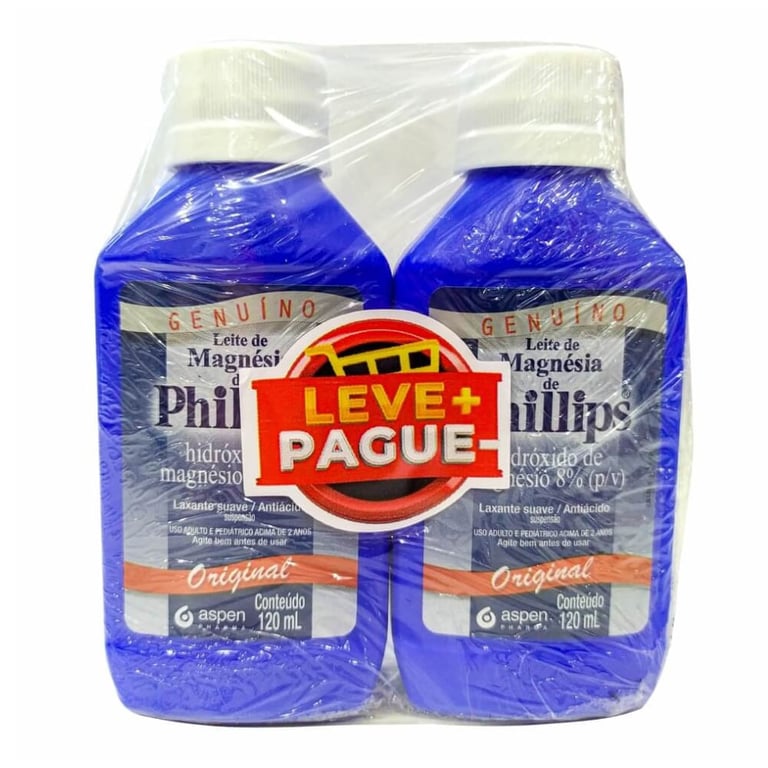 Leite Magnésia Phillips Original 2 Unidades de 120ml Cada