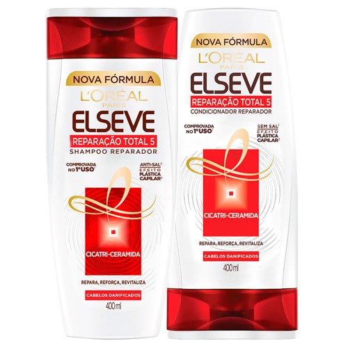 Elseve Reparação Total 5 L’Oréal Paris - Kit De Shampoo 400 ml+ Condicionador 400ml