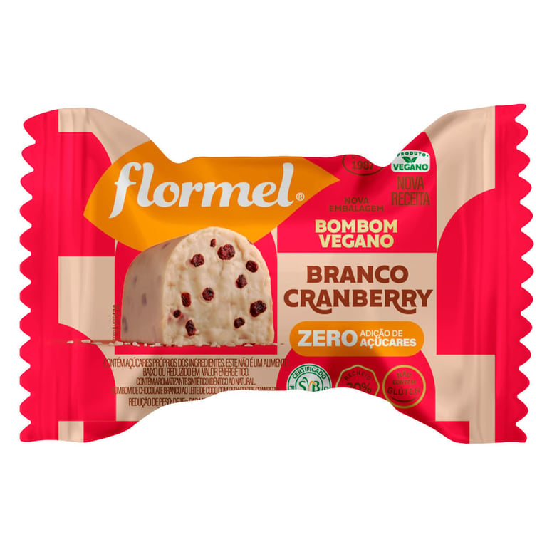 Bombom Flormel Branco com Cranberry 12g