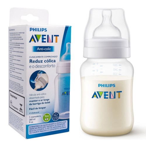 Mamadeira Philips Avent Anti-Colic Transparente 260ml