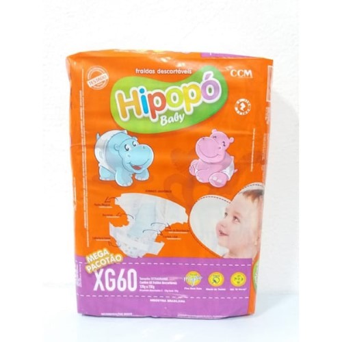 Fralda Hipopo Baby Mega Eg Com 60Un - Hipopo Baby