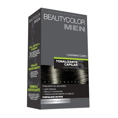 Tonalizante Capilar Beauty Color Men Sem Amônia Castanho Claro