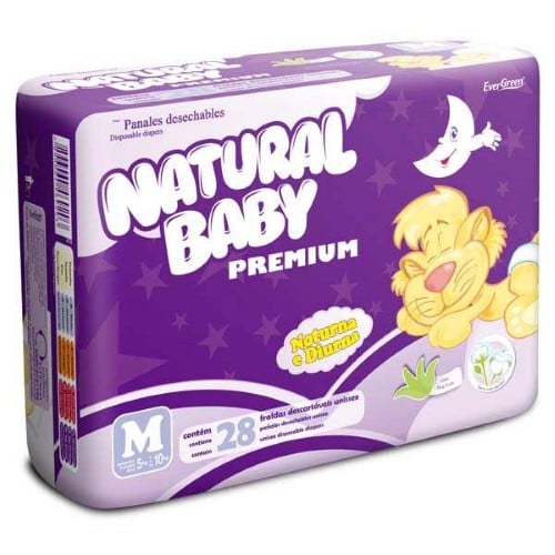 Fralda Natural Baby Premium Noturna M 28un