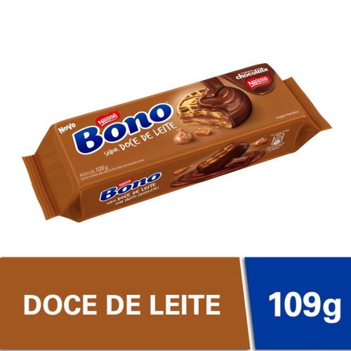 Biscoito Recheado Bono Nestlé Sabor Doce de Leite 109g