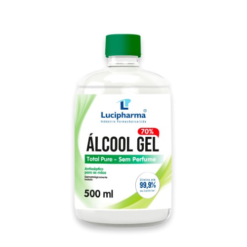 Álcool em Gel Sem Perfume 500ml - Lucipharma