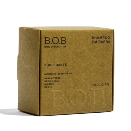 Shampoo Em Barra B.O.B Purificante 80g