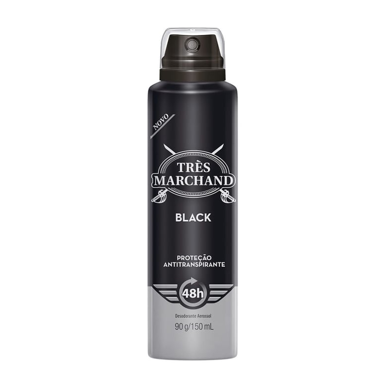 Desodorante Aerossol Très Marchand Black 150ml