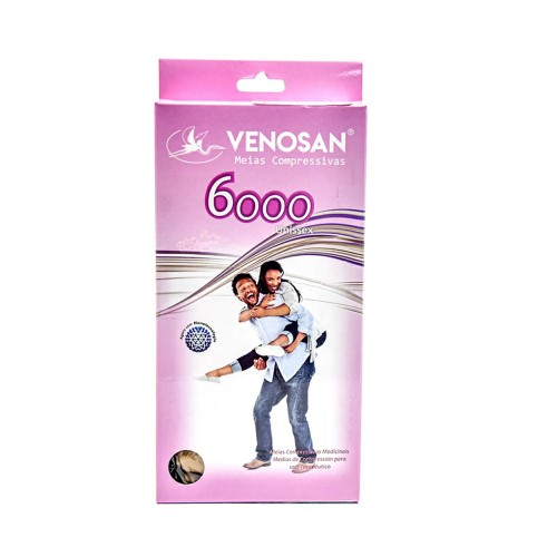 Meia Venosan V6000 AGH 30-40 Aberto Bege P