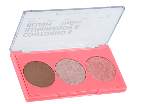 Paleta de Contorno & Iluminador & Blush Dailus Pele de Milhões 1