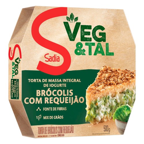 Torta Sadia Veg & Tal Sabor Brócolis com Requeijão 500g