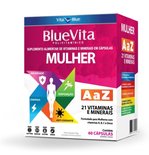 Blue Vita Mulher Polivitaminico de A a Z 60 Capsulas