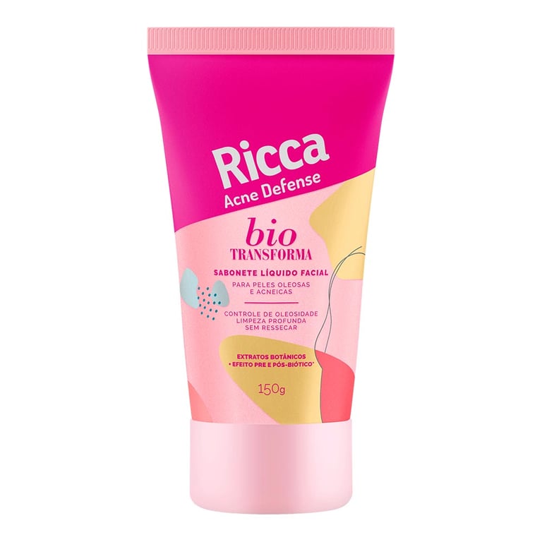 Sabonete Líquido Facial Ricca Acne Defense Bio Transforma 150ml