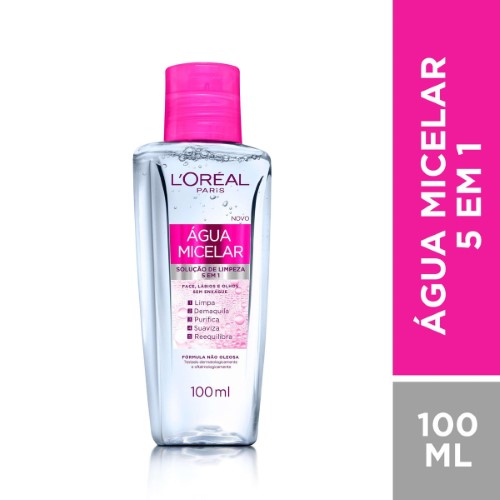 Água Micelar Loréal Paris Solução de Limpeza 5 em 1 100ml