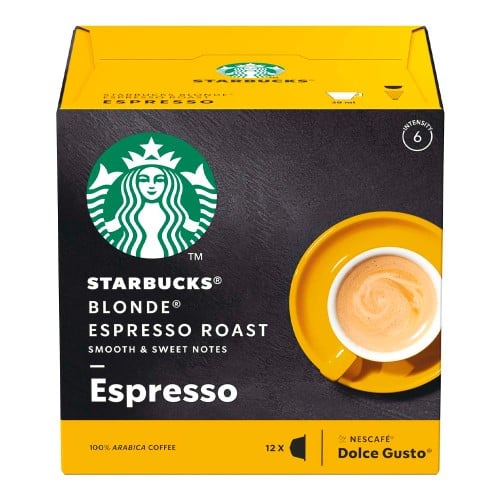 Café em Cápsula Starbucks Nescafé Dolce Gusto Blonde Espresso Roast Torra Clara 12 Cápsulas