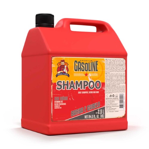 Shampoo Barba Forte Gasoline para Barba e Cabelo com 2,5L