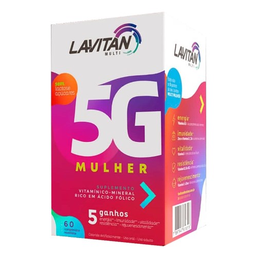 Suplemento Vitamínico Lavitan 5G Mulher 60 Comprimidos