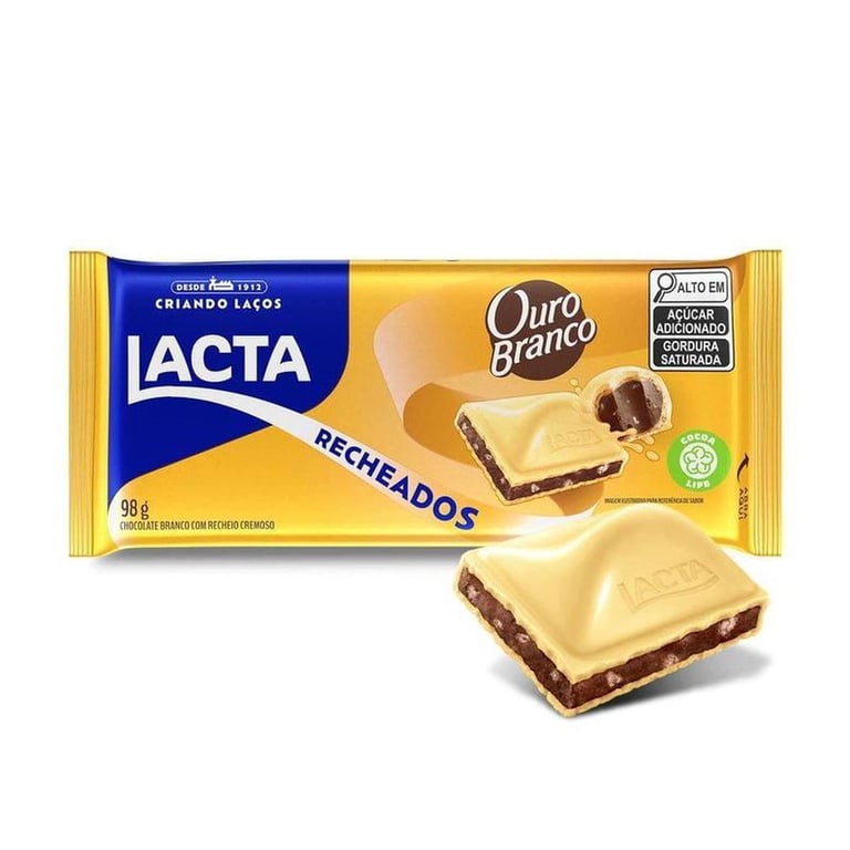 Choco Lacta Ouro Branco Recheado 98g