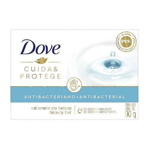 Sabonete em Barra Antibacteriano Dove Cuida & Protege com 90g