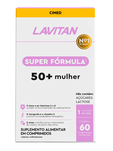 Suplemento Alimentar Lavitan Super Fórmula 50+ Mulher 60 Comprimidos