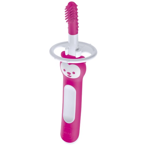 Escova de Dente para Bebês MAM Massaging Brush 3 Meses+ Rosa com 1 unidade