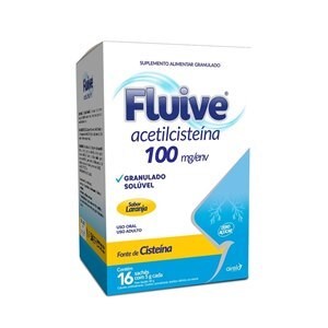 Fluive 100mg Sabor Laranja 16 sachês com 5g cada