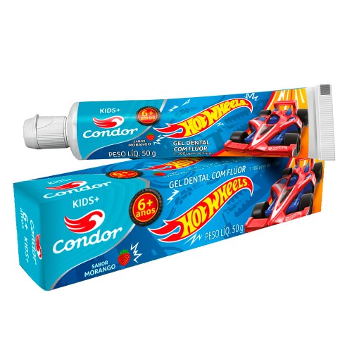 Gel Dental Condor Bambinos Hot Wheels 6 Anos