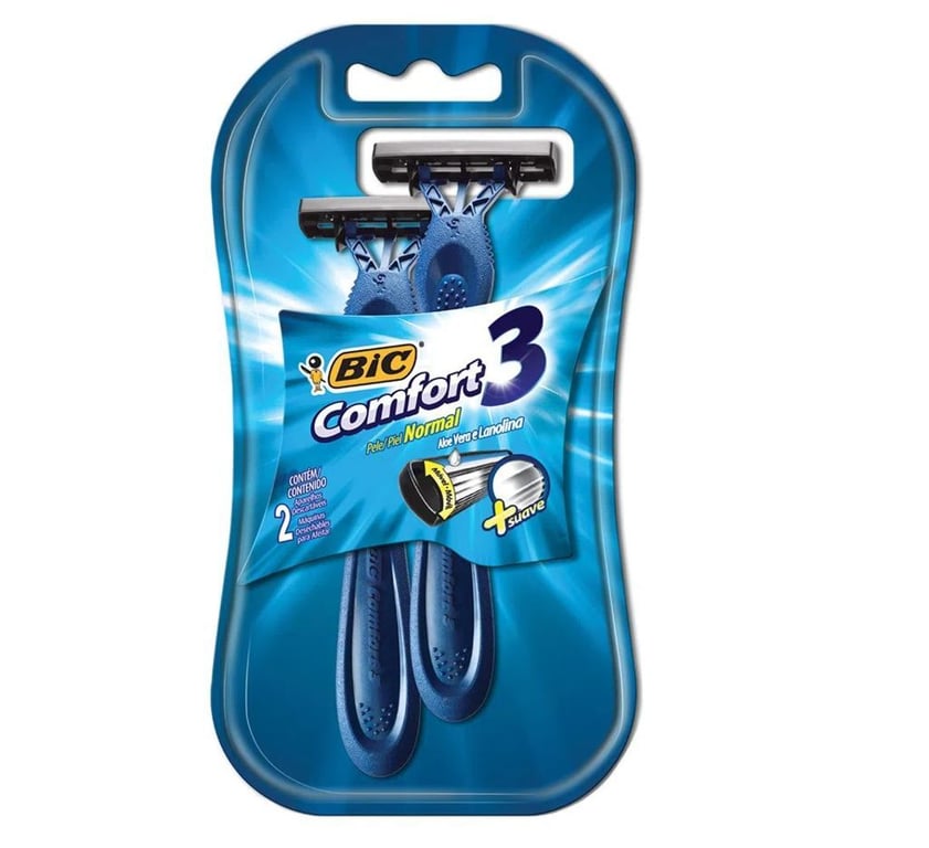 Aparelho de Barbear Bic Comfort 3 Pele Normal 2 Unidades