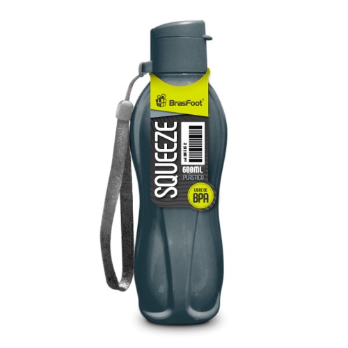 Squeeze Brasfoot Cinza Matte 600ml