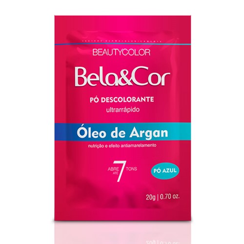 Pó Descolorante Bela & Cor Azul Óleo De Argan 20g