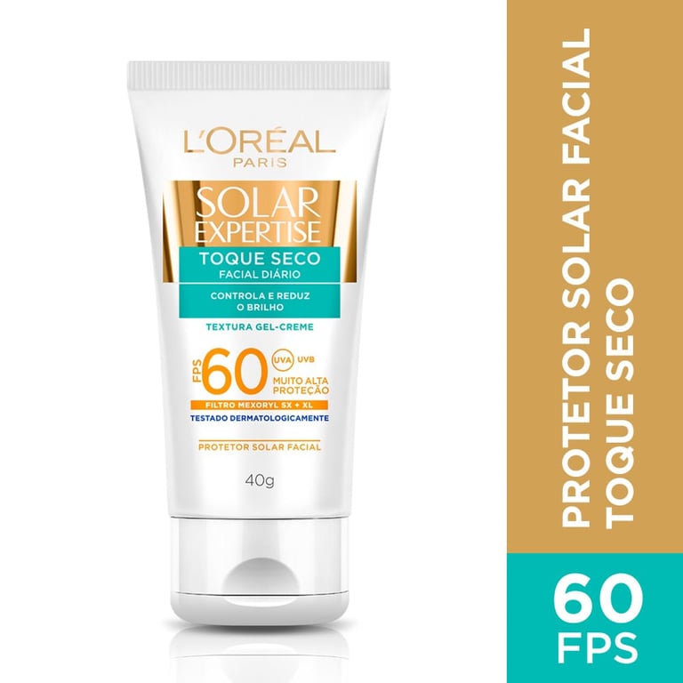 Protetor Solar Facial L`oréal Paris Solar Expertise Toque Seco FPS 60 40g