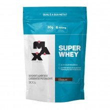 Suplemento Alimentar Max Titanium Super Whey Sabor Chocolate Refil 900g