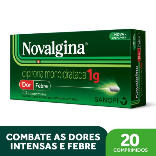 Novalgina 1g com 20 comprimidos