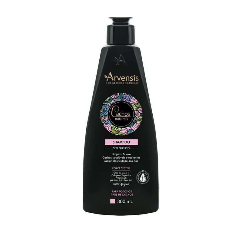 Shampoo  Arvensis Cachos Naturais Sem Sulfato 300ml