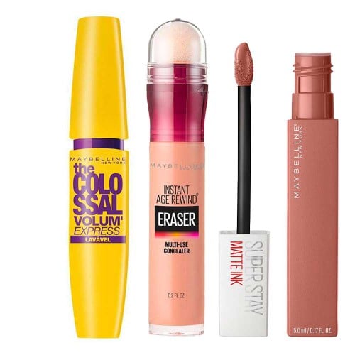 Maybelline Colossal Age Rewind Matte Ink Kit – Máscara de Cílios + Corretivo + Batom