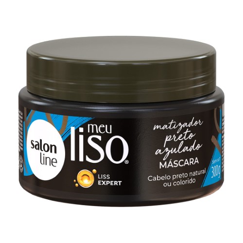 Máscara Capilar Salon Line 300g Meu Liso Matizador Preto Azulado