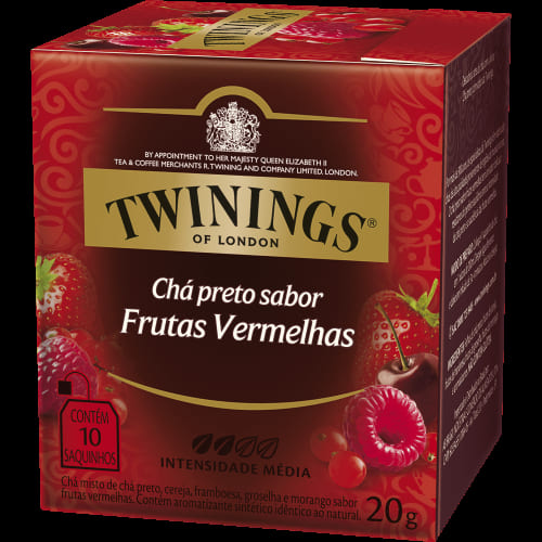 Chá Preto Twinings Frutas Vermelhas 10 Unidades 20g