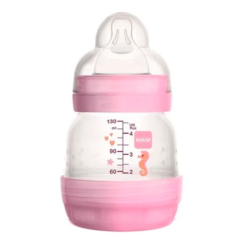 Mamadeira MAM Easy Start Rosa com 1 unidade capacidade 130ml