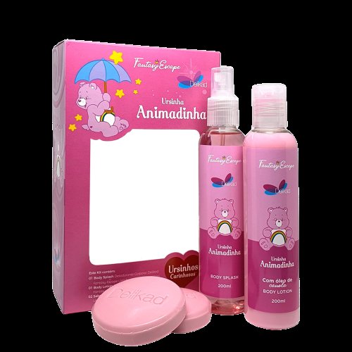 Delikad Fantasy Scape Ursinha Animadinha Kit – Body Spray + Loção Corporal + Sabonete