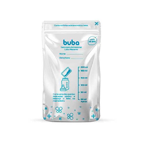 Saco para Armazenar Leite Materno Buba Baby com 25 unidades