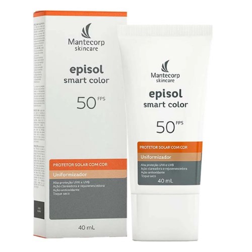 Protetor Solar Facial Episol Smart Color FPS 50 Toque Seco 40ml