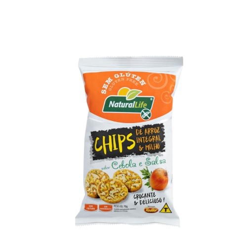 Chips de Arroz Natural NaturalLife Sabor Salsa e Cebola 70g