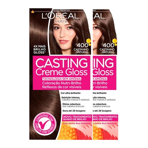 L`oréal Paris Coloração Casting Creme Gloss Kit - 400 Castanho Natural 