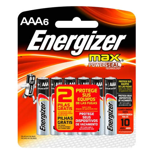 Pilha Energizer Max Palito AAA 6 unidades