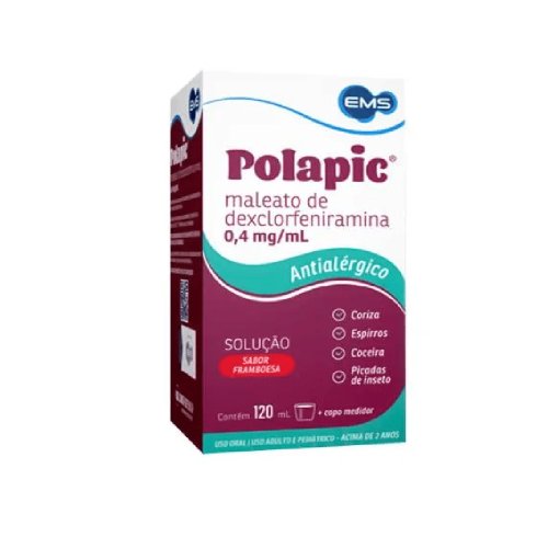 Polapic 0,4mg/ml Xarope Sabor Framboesa 120ml